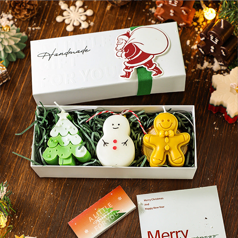 Set de regalo: velas de aromaterapia navideñas hechas a mano
